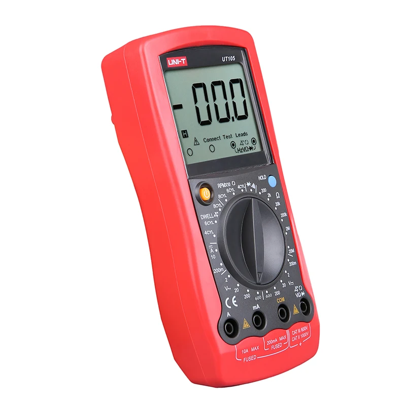 UNI T UT105 портативный Автомобильный мультиметр/измерение скорости и закрытого