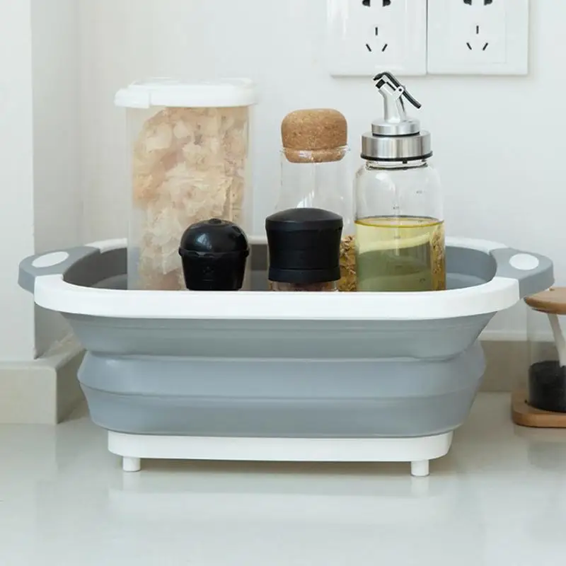 Многофункциональная разделочная доска 4 в 1 съемная Складная кухонная