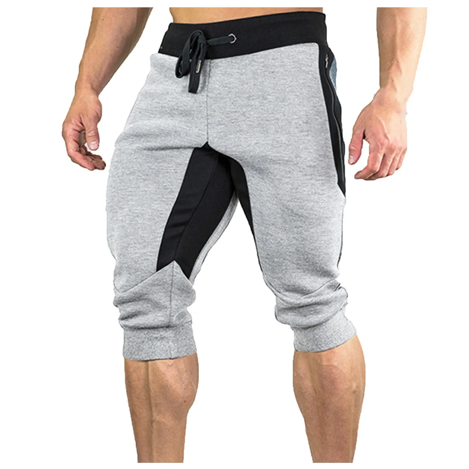 

Cotton Running Muscle Shorts Outdoor Cropped Running Training Pants Fitness Men's Leisure Sports Fashion Pants Slim 57# Leisure