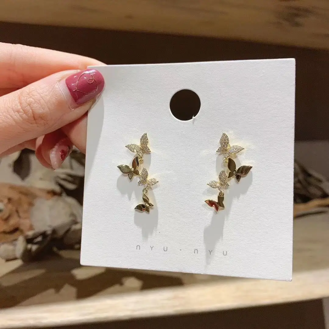 

Cross border S925 silver needle temperament versatile personality Earrings xiaoqingxin Liusu spring summer Earrings women's whol