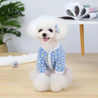 dog clothes pet clothing autumn and winter schnauzer teddy dog small dog small daisy cardigan