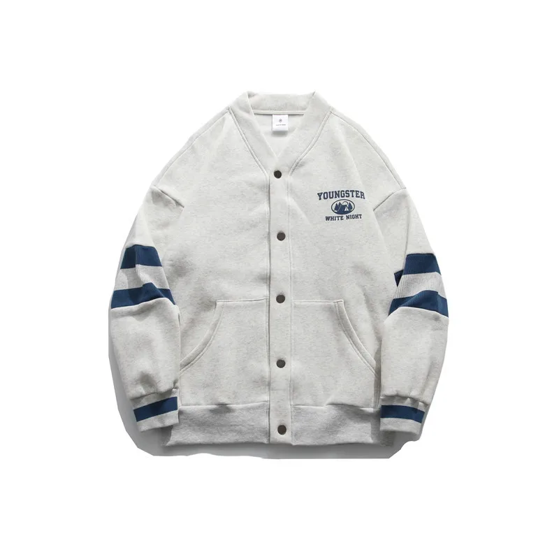 

Spring and Autumn Women Harajuku Korean Style Baseball Jacket Couple Wear Fleece-Lined Winter Clothes Women Clothes for Teens