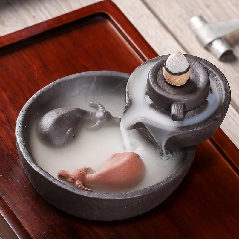 Керамическая горелка для благовоний с обратным потоком креативный