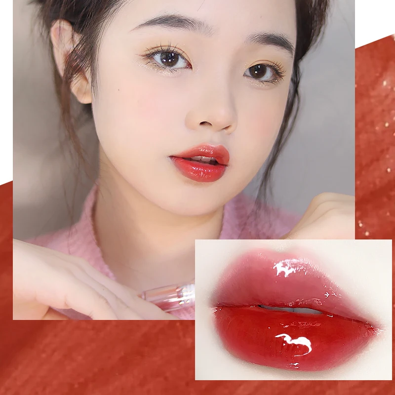 

Watery Mirror Lip Glaze Soft Nourishing Moisturizing Non-sticky Rich Color High Color Rendering Lip Cosmetics Female Maquillaje