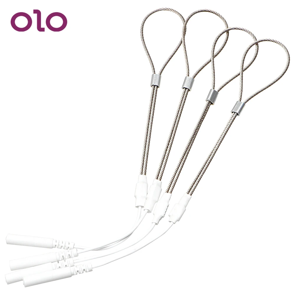 Оло петух кольца проволочная петля Электрический массажер пениса шок Задержка