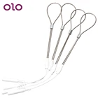 Оло петух кольца проволочная петля Электрический массажер пениса Электрический шок Задержка эякуляции стимулятор пениса секс-игрушки для мужчин