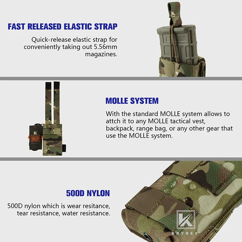 Модульная сумка для магазина KRYDEX с открытым верхом тактическая 5 56. 223 Одиночная