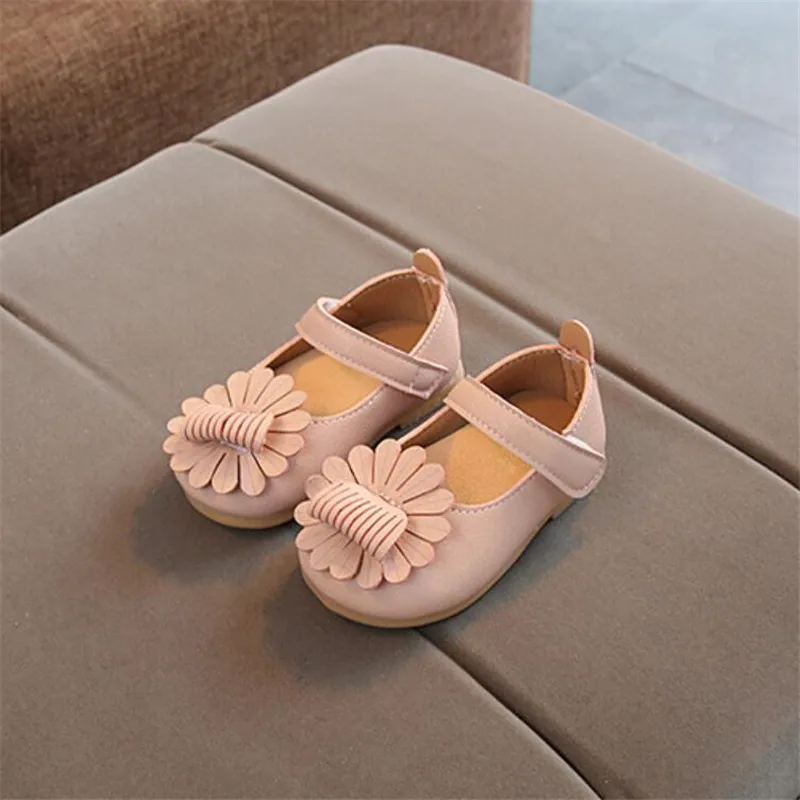 Детские летние сандалии для девочек кожаные пляжные принцессы с резиновой