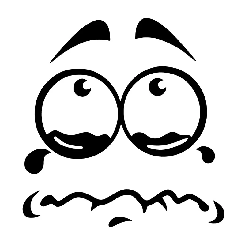 

16X16.6CM Sad Eyes Cute Cartoon Vinyl Decals Window Glass Decoraiton Car Sticker