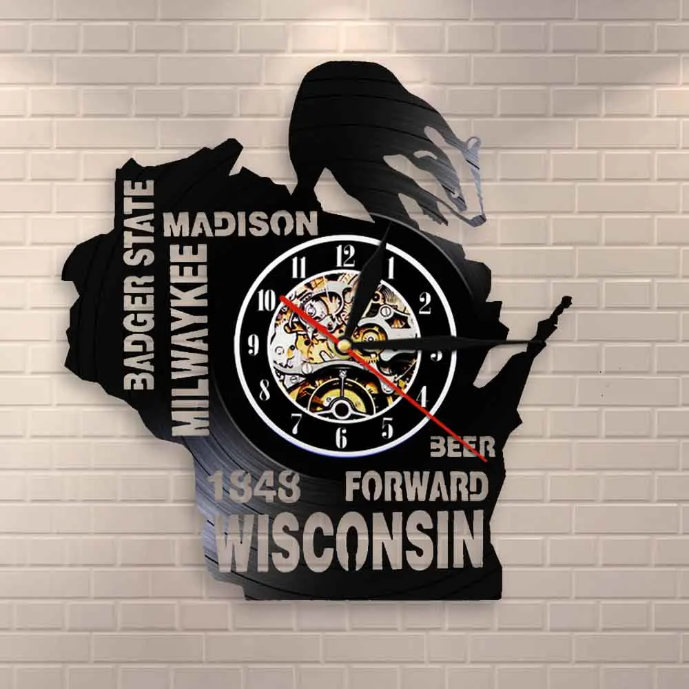 Настенные часы с виниловой пластиной в стиле I love|Настенные часы| |