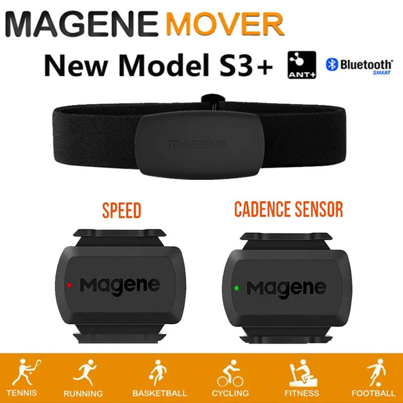 MAGENE Mover двойной режим ANT + и Bluetooth 4 0 датчик сердечного ритма езда Gemini 210 скорости