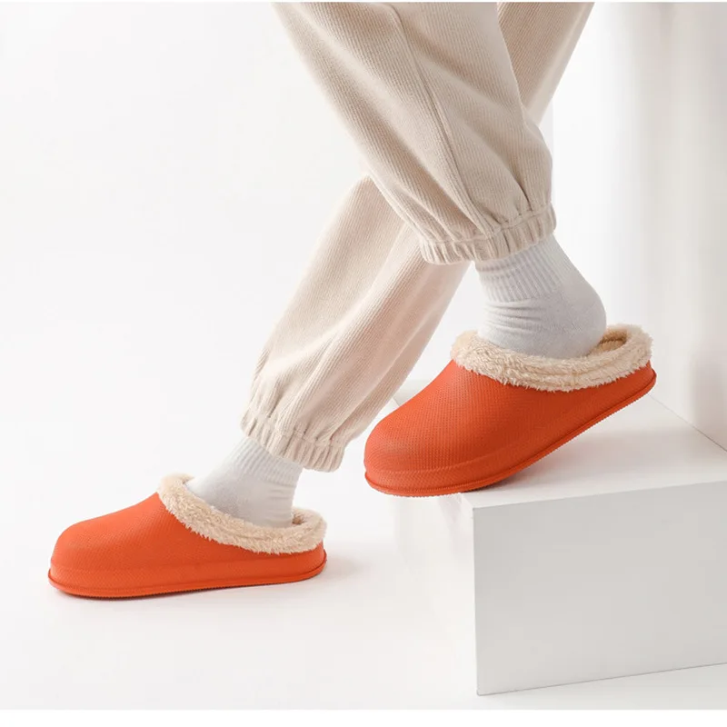 Водонепроницаемые домашние тапочки из ЭВА теплые зимние 47 2021 | Обувь