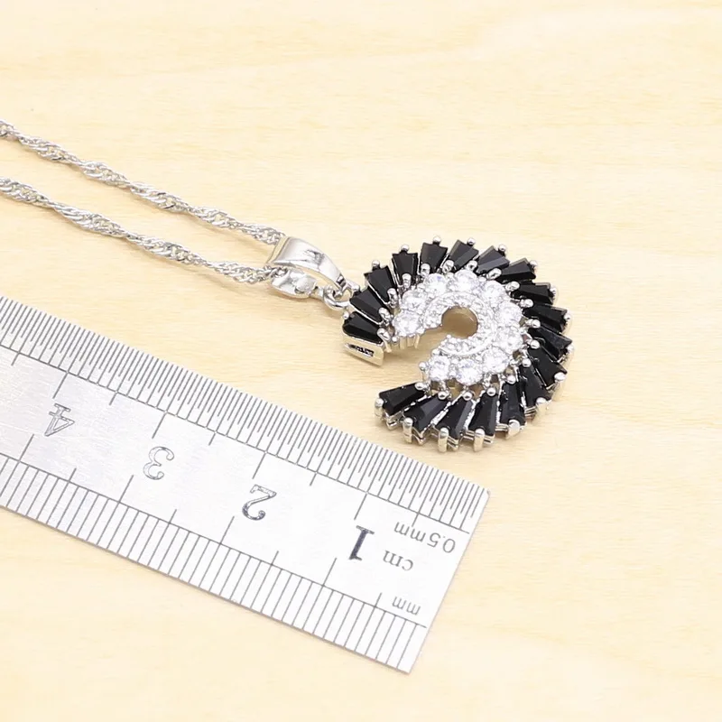 Black Wedding Dubai Jewelry Sets Earrings For Women Luxury Bracelet Rings Bridal Pendant Necklace Set | Украшения и аксессуары