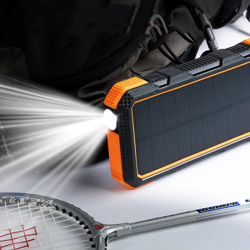 20000mAh Солнечная энергия Банк 18W зарядное устройство для быстрой беспроводной