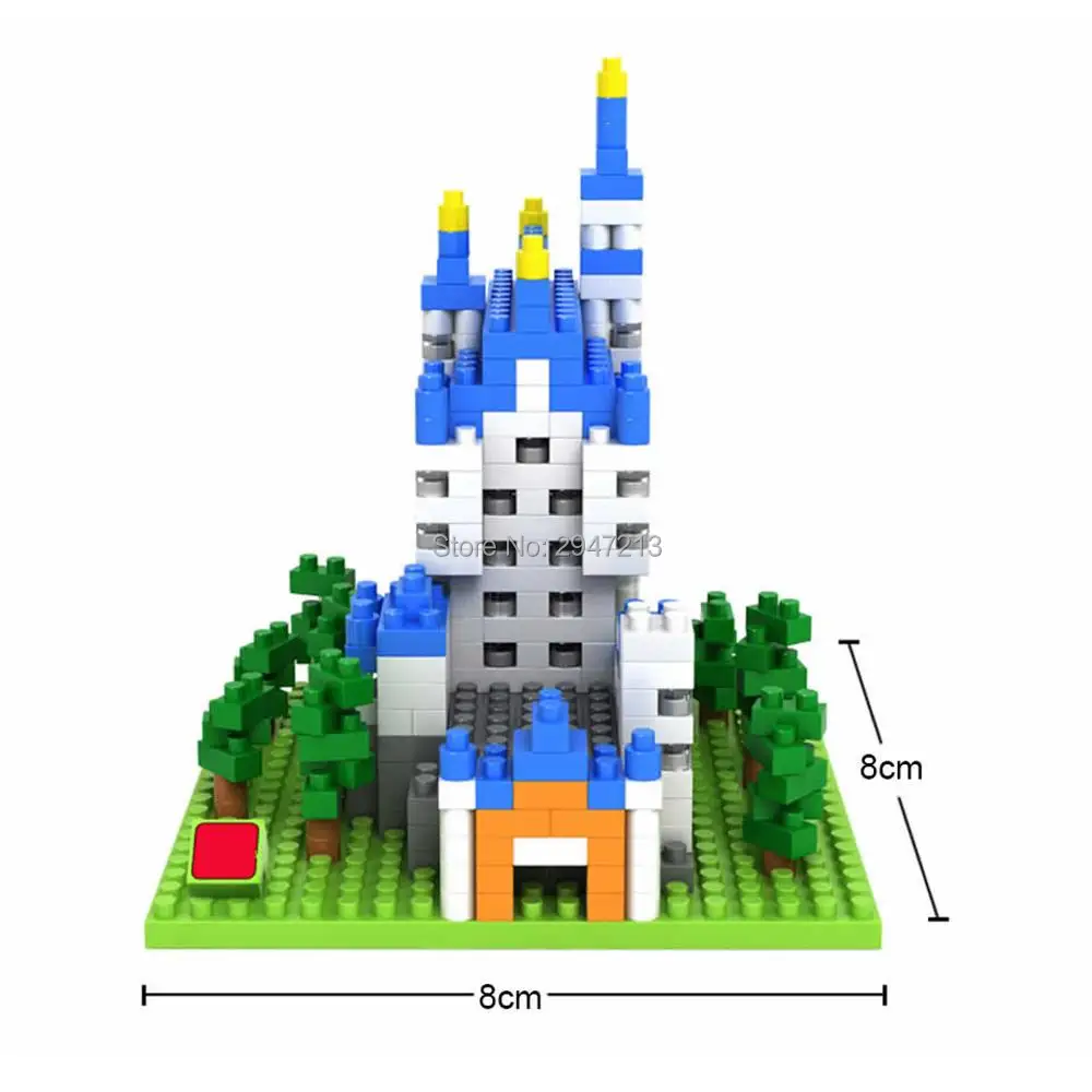 

hot Lepining creators city architecture Street view New Swan Stone Castle Germany mini micro diamond blocks bricks toys for gift