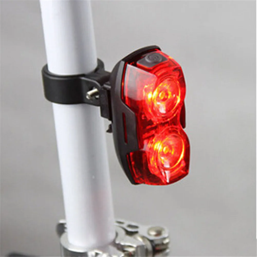 

High Quality 2led Bicycle Light Waterproof Rear Tail Light Bright Cycling Bike Tail Flashing Back Light Warning Lamp Safety Lamp