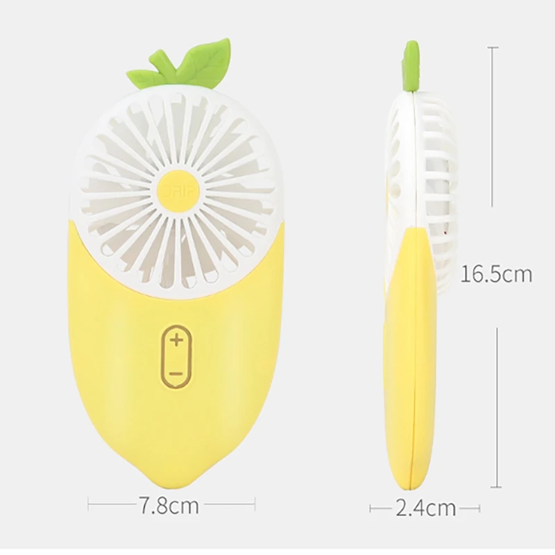 

Lemon Ultra Thin Pocket Fan Handheld USB Charging Atmosphere Lamp Small Fan