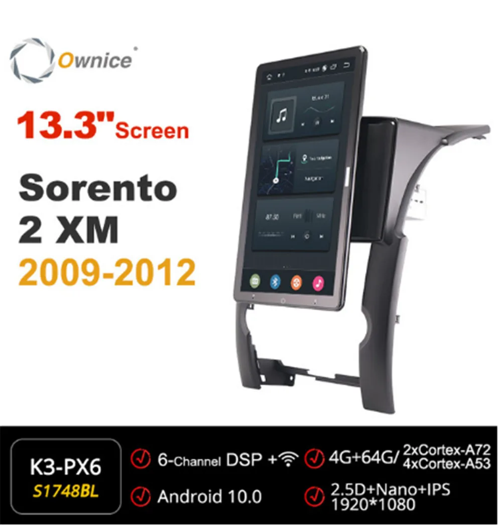 

Ownice 13.3 Inch 1080P Android 10.0 Car Radio for Kia Sorento 2 XM 2009 -2012 GPS Multimedia Head Unit Stereo Player Rotatable
