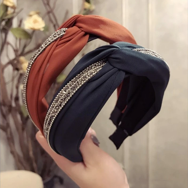 Женская повязка на голову с перехлёстом модная трендовая для волос девочек