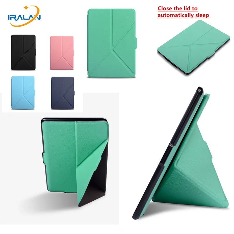 

2017 Transformer PU Leather Cover Case For Amazon New Kindle 8th 2016 kindle 558'' eReader Ebook E-Reader+Screen film+stylus pen