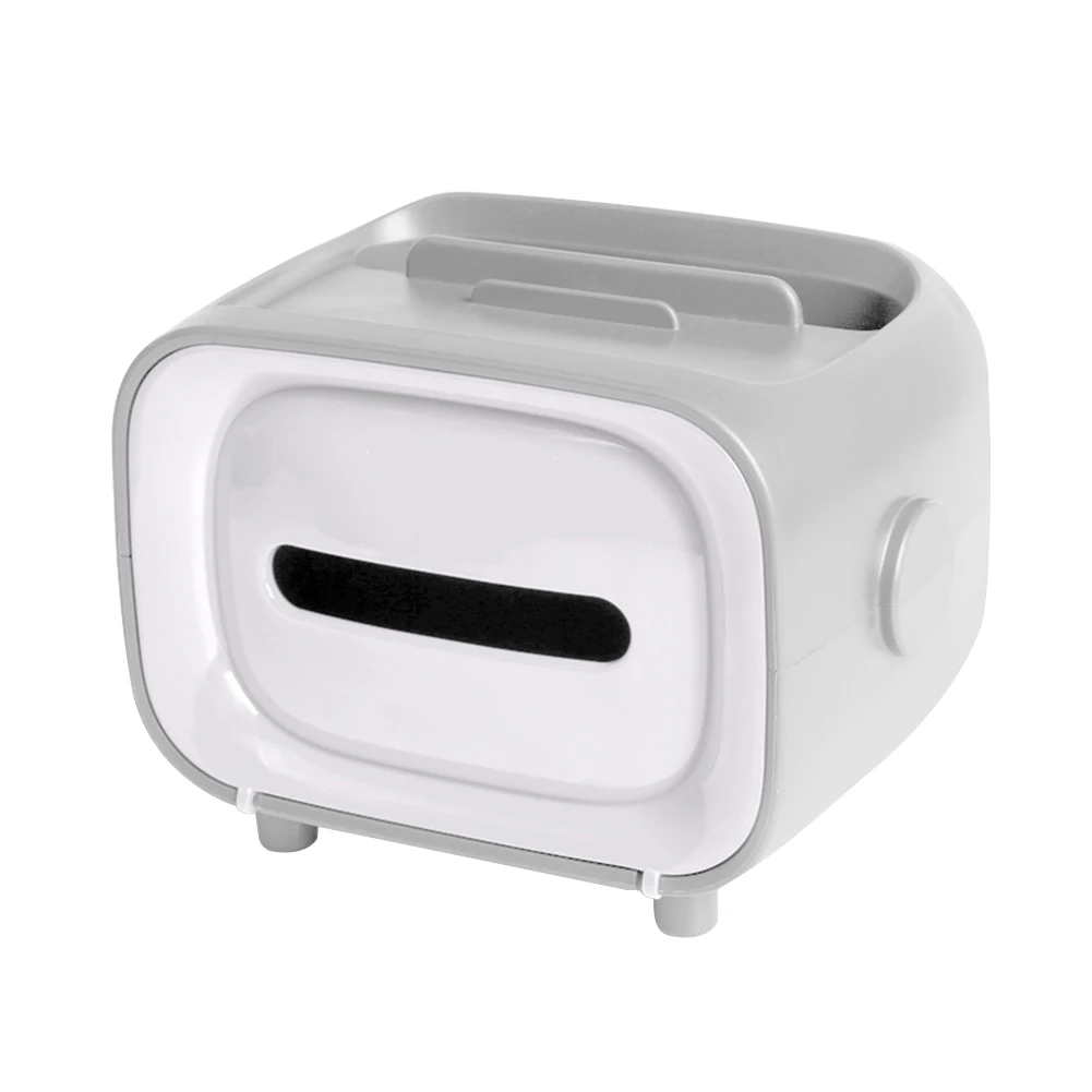 

Multifunction Desktop Tissue Napkin Storage Box Phone Holder Cosmetic Organizer Remote Control Holder Tissue Box