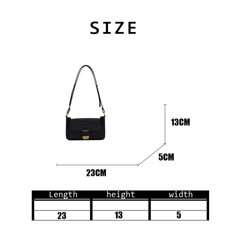 

Women Vintage Baguette Bag 2020 Autumn Winter Nubuck Leather Suede New Style Wide Strap Fashion Small Square Shoulder Bag