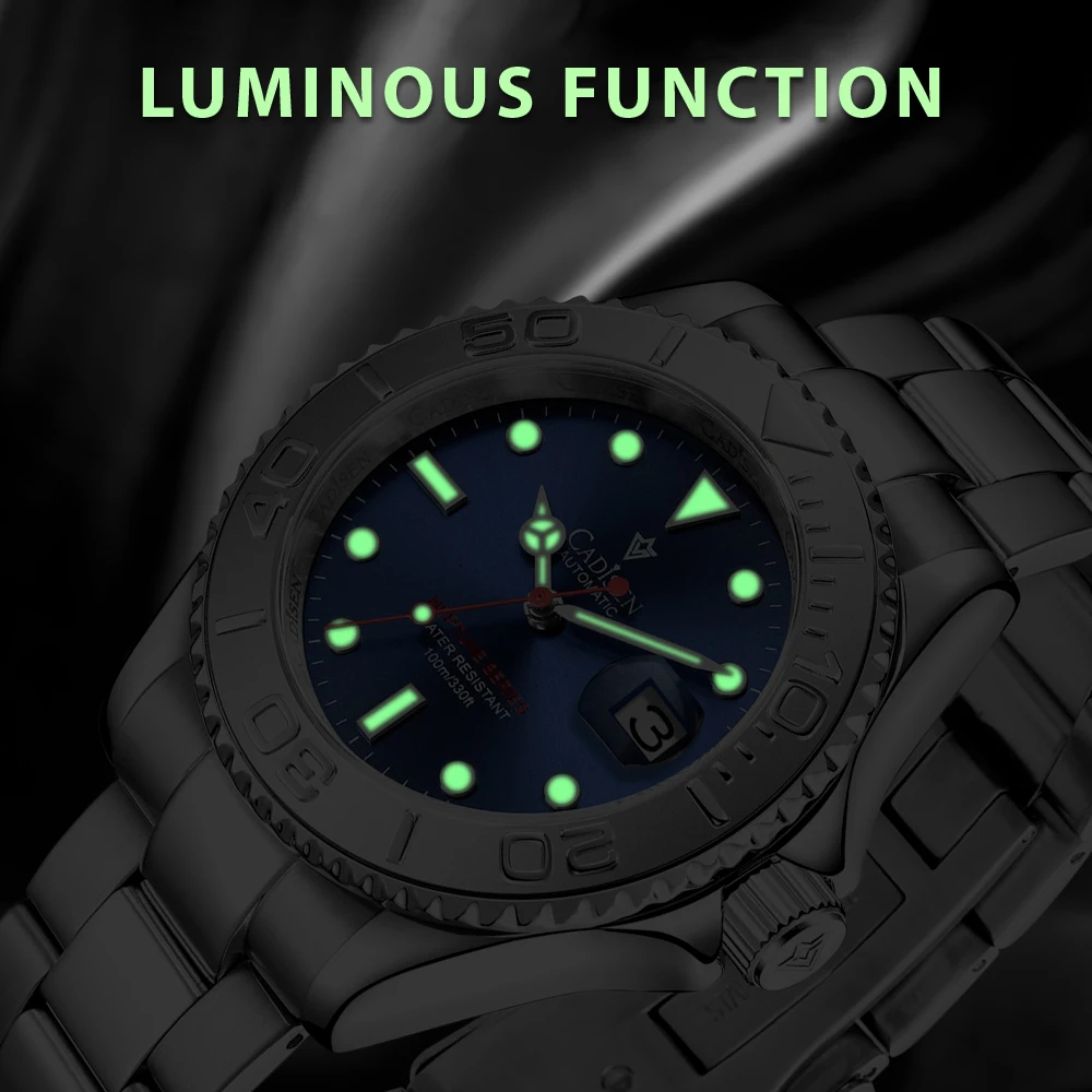 

2021 CADISEN Brand Luxury Sapphire Automatic Watch Men Mechanical Watches 100M Waterproof Japan Movement Full Steel Wrist Watch