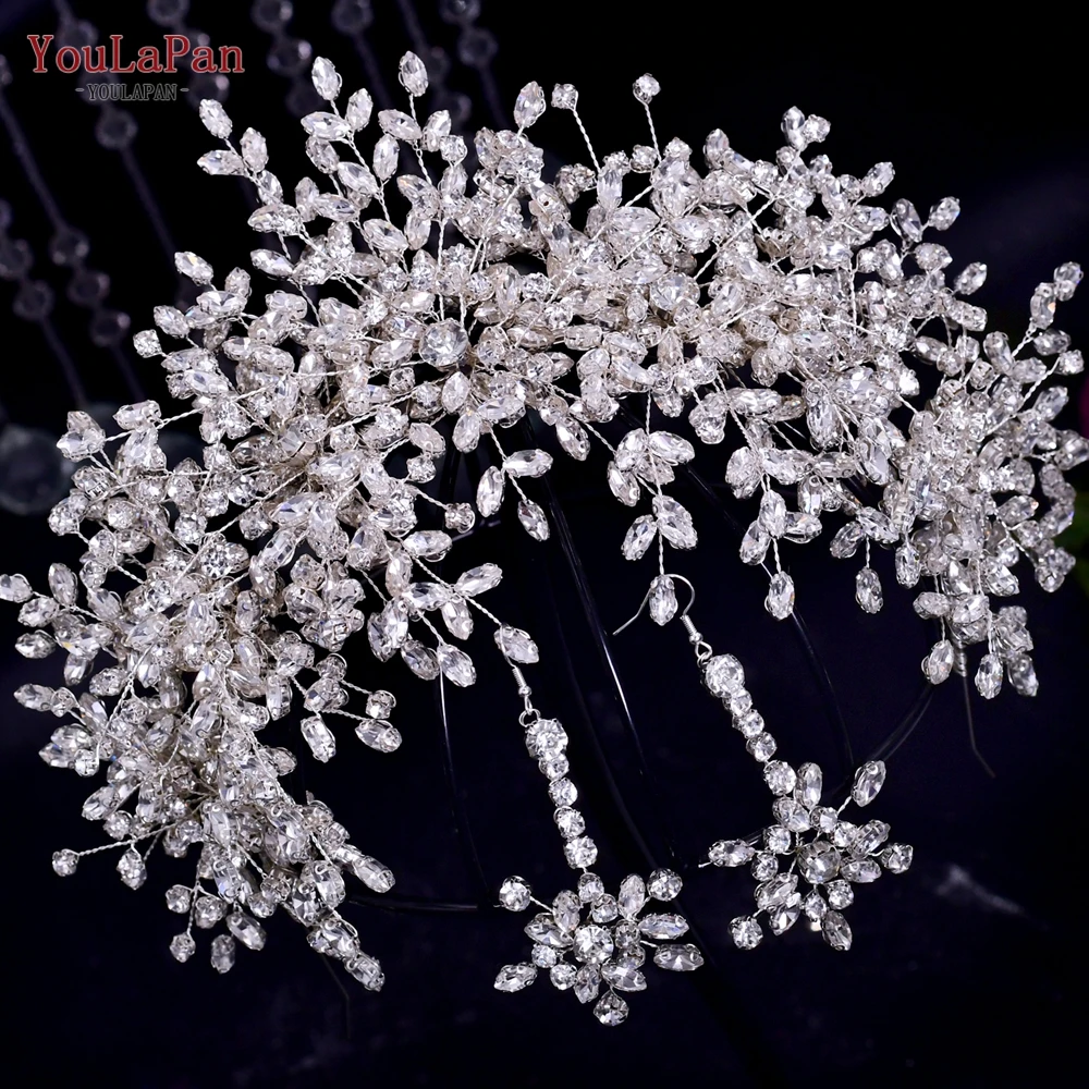 YouLaPan HP385 Luxury Headpiece for Bride Wholesale Rhinestone Birthday Party Wedding Tiaras Bridal Hair Accessories Women Tiara | Украшения