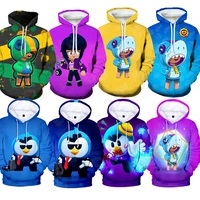 100 160cm kids new print clothes leon hoodie boy streetwear harajuku children game anime oversize pullover kids girl sweatshirt