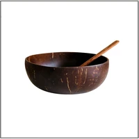 summer 12 15cm natural coconut bowl wooden tableware spoon set coco kitchen item rice ramen salad home decorative dinnerware