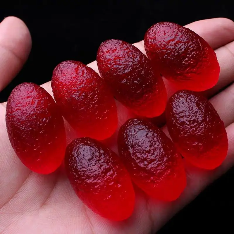 

Korla natural Czech red meteorite impact glass raw stone crystal energy stone