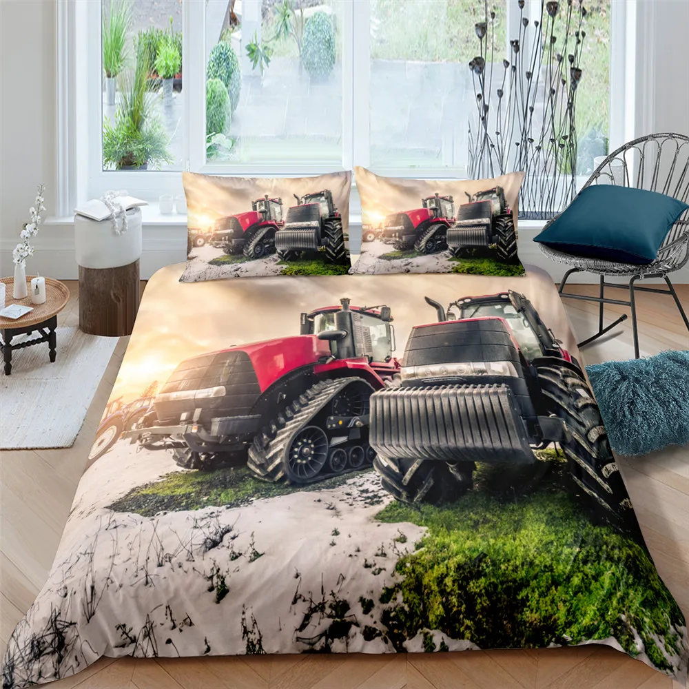 

Bedding Set 3D Tractor Fashionable Duvet Cover Nature Queen Twin Full Single Double Comfortable Bed Set