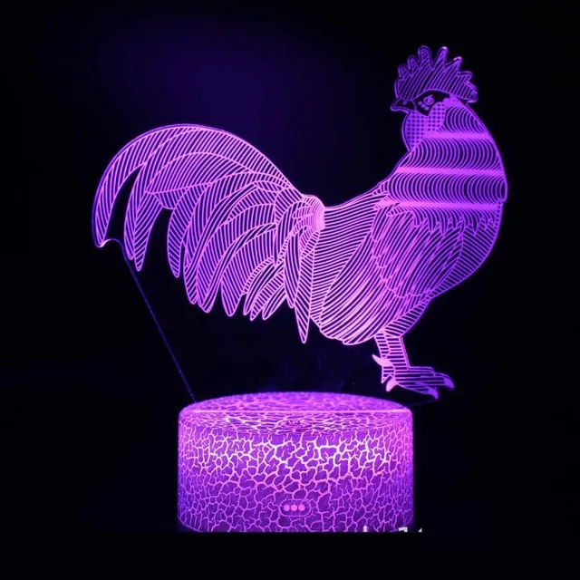 Китайский Зодиак 3D светодиодная лампа 7 цветов Изменение USB 3d светодиодный светильник для ребенка спящий ночной Светильник детский праздничный подарок для подруги