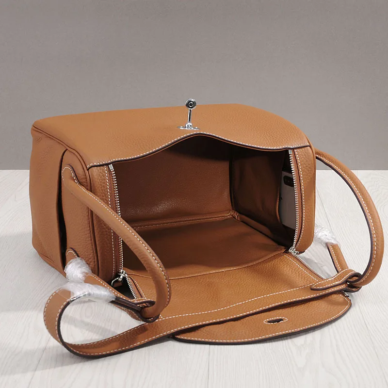 

Hot New Medicine First Layer Cowhide One Shoulder Handbag Leather Female Lindy Bags for Women