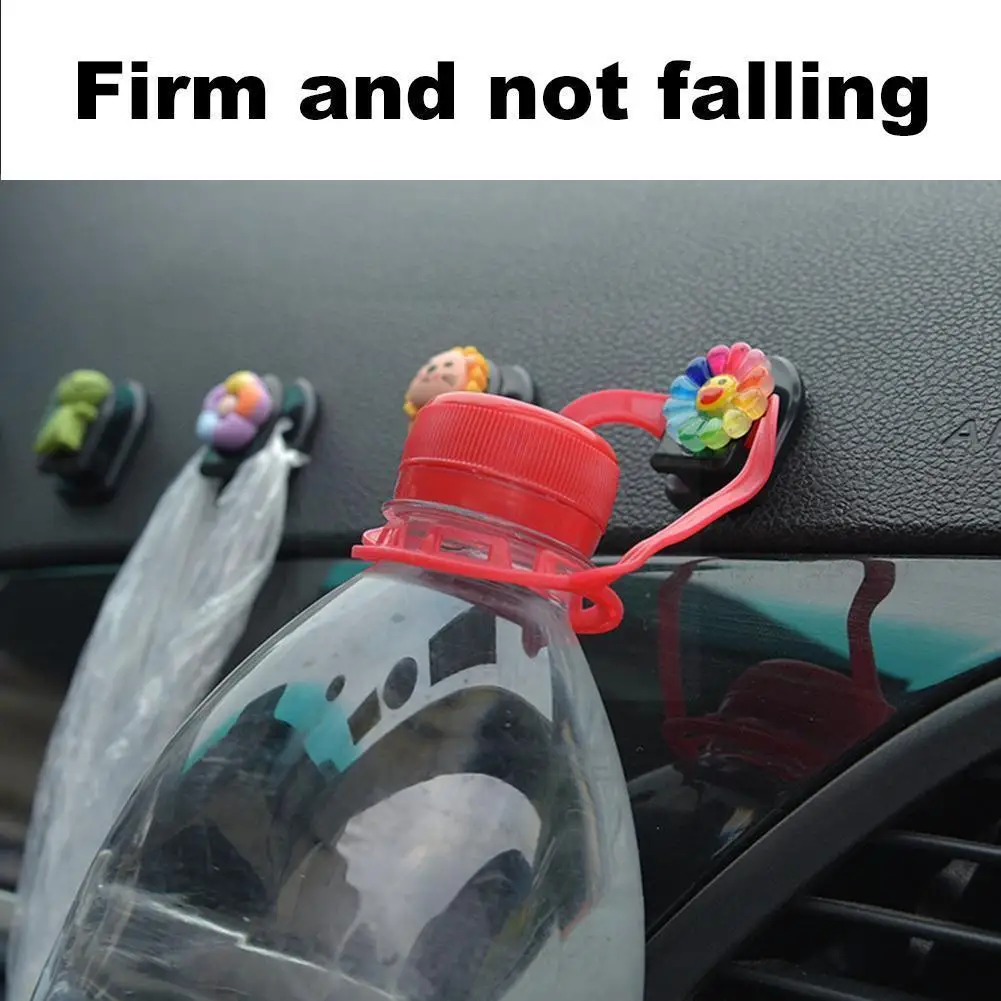 

New Car Back Cartoon Mini Hook 7 Styles Car Multifunctional Hook Accessories Mini Car Sticky Cute Hook B Y6l6
