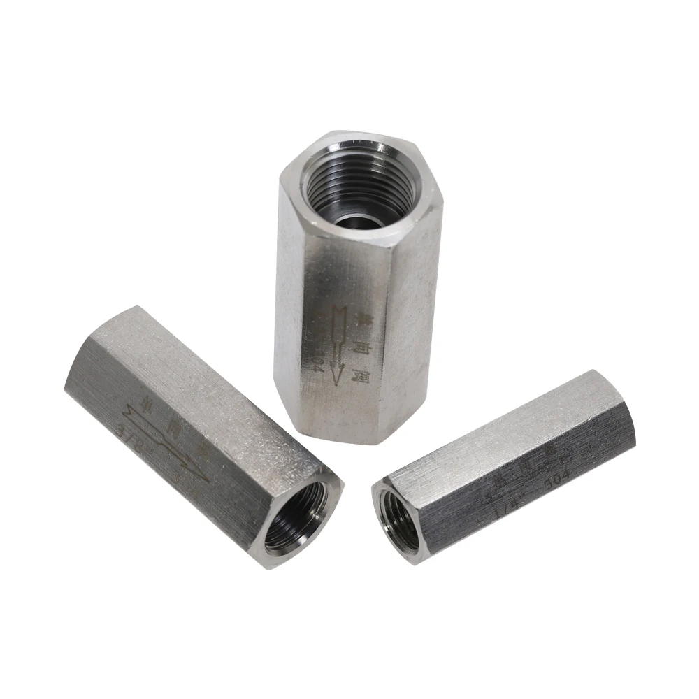 Односторонний обратный клапан из нержавеющей стали 304 полный порт 1/8 дюйма 1/4 3/8 1/2