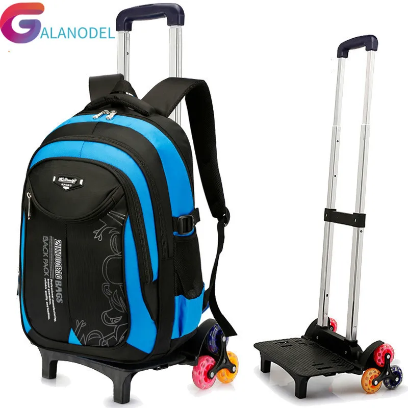 Рюкзаки для детей школьные сумки Mochila детская тележка с колесом багаж девочек и