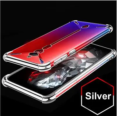 Серебристый Красный цвет для zte Nubia red Magic 3S NX629J Чехол подушки безопасности буфера полная защита чехол для Red Magic 3S ТПУ противоударный задняя крышка - Цвет: Серебристый