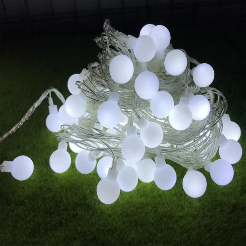 10 м светодиодные гирлянды с 50led шаром AC220V праздничное украшение лампы Фестиваль рождественские Огни наружное освещение