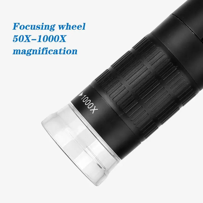 

Цифровой микроскоп 50X-1000X, 2.0MP, 1080P светодиодный LED, Wi-Fi, мобильный телефон, для смартфонов на Android