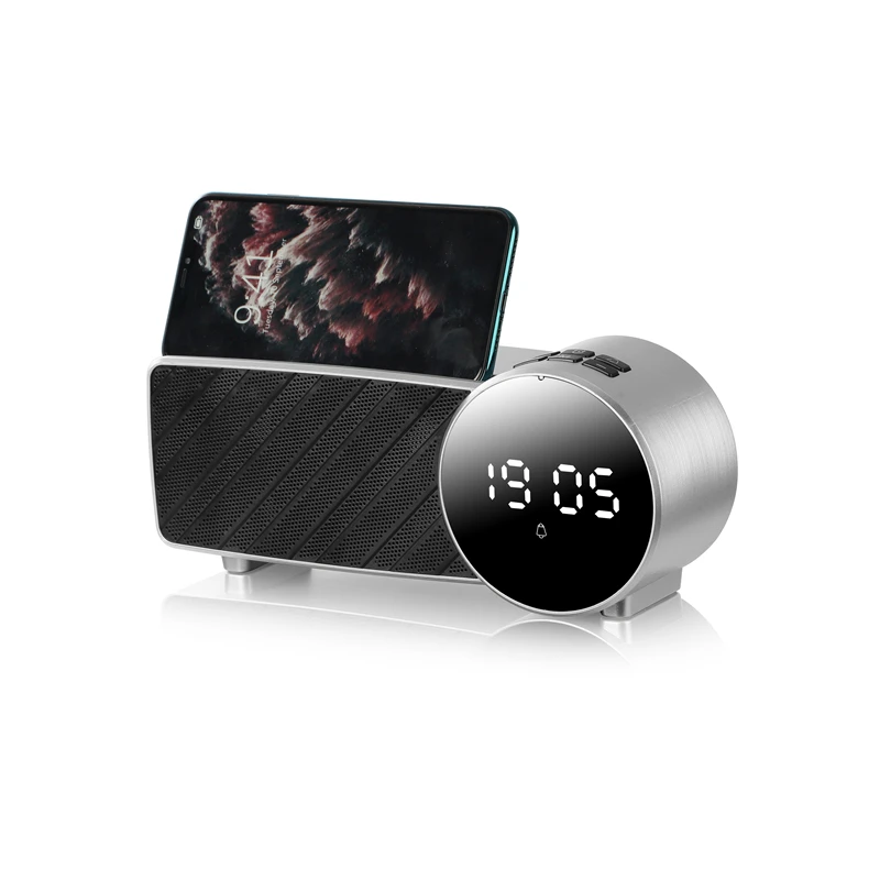 

Bluetooth 5,0 Smart Voice Wakeup Bluetooth Колонка часы FM трансляция сабвуфер Портативный TWS беспроводная звуковая колонка TF