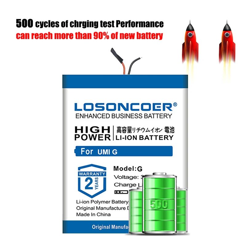 LOSONCOER 3300 мАч G Аккумулятор для UMI UmiG UMIDIGI Smart мобильный телефон + номер