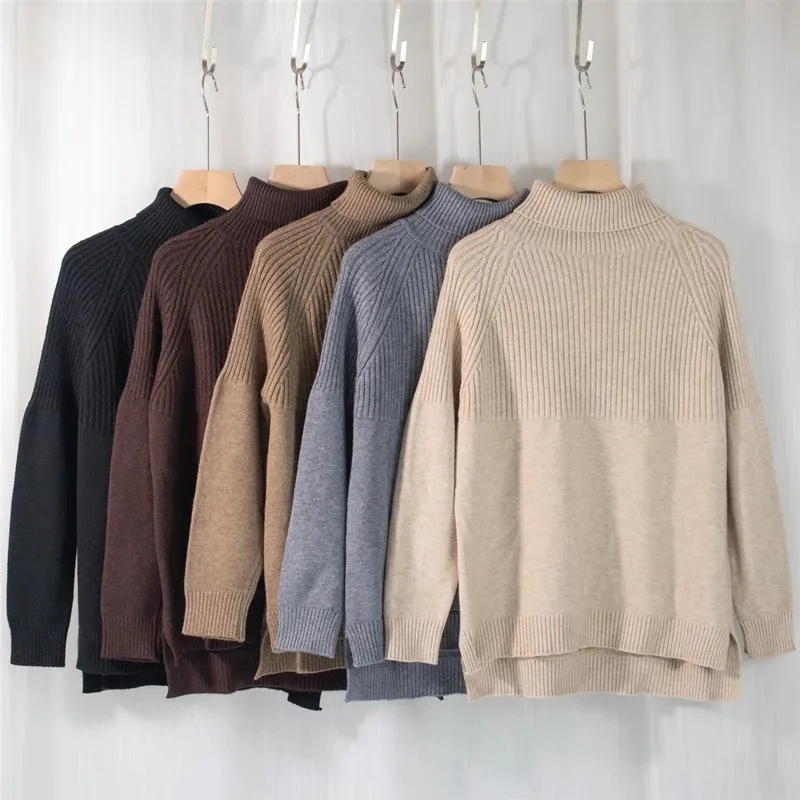 

Woman Sweaters Turtleneck Pullovers Korean Knitted Tops Autumn Winter Sweater Femme Chandails Mujer Suteres