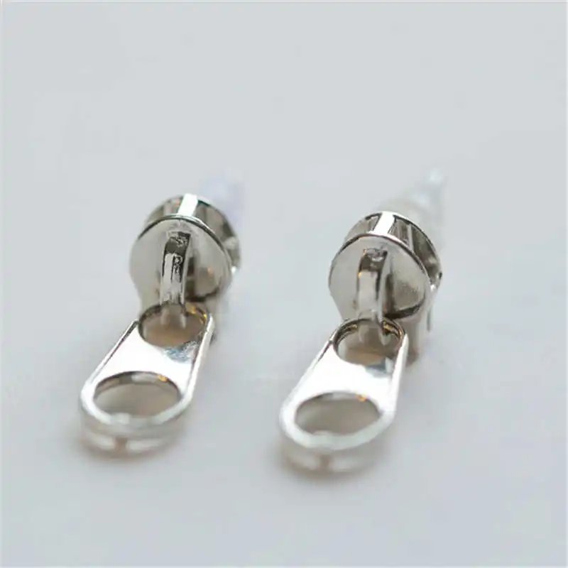 New Fashion Women Funny Zip Zipper Studs Stud Earrings Goth Punk Gothic Earstud | Украшения и аксессуары