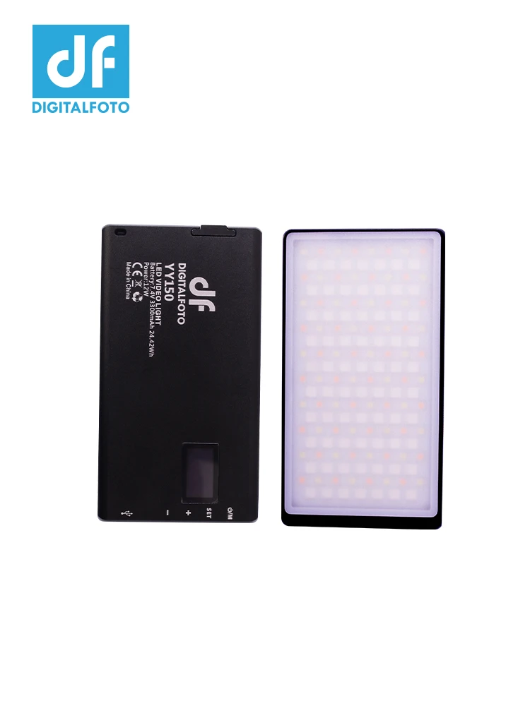 DF YY150 RGB светодиодный 12 Вт 2500 к-8500 к с регулируемой яркостью cct-цвет ультра тонкий панельный светильник для видеосъемки DSLR YouTube Фото Студийный светильник