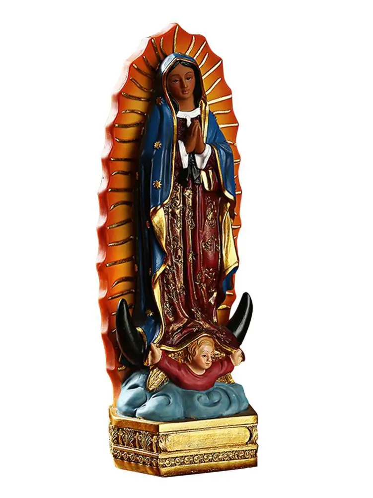 

Beautiful Our Lady Of Guadalupe Virgin Mary Religious Statue Sculpture Resin Figurine Gift Xmas Display Ornament Home Decor