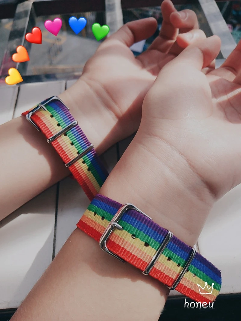 Браслет с радужным флагом ЛГБТ из Непала браслеты для геев бисексуалов
