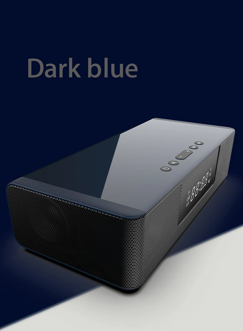 Fm-радио двойной будильник/Bluetooth и NFC динамик USB зарядное устройство/Беспроводная зарядка - Тип штекера: blue