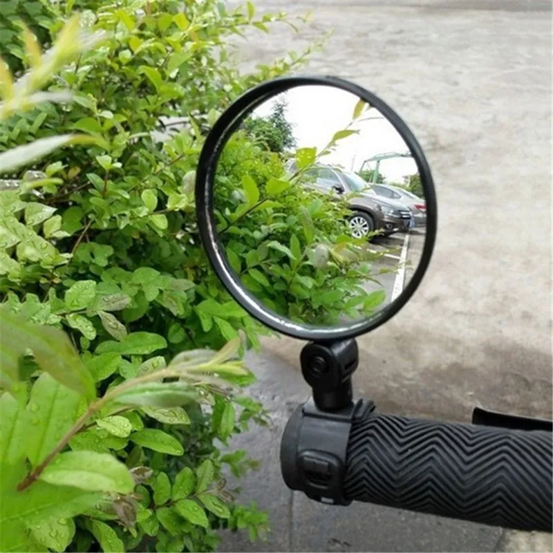 Популярное круглое Велосипедное Зеркало силиконовая ручка безопасный аксессуар