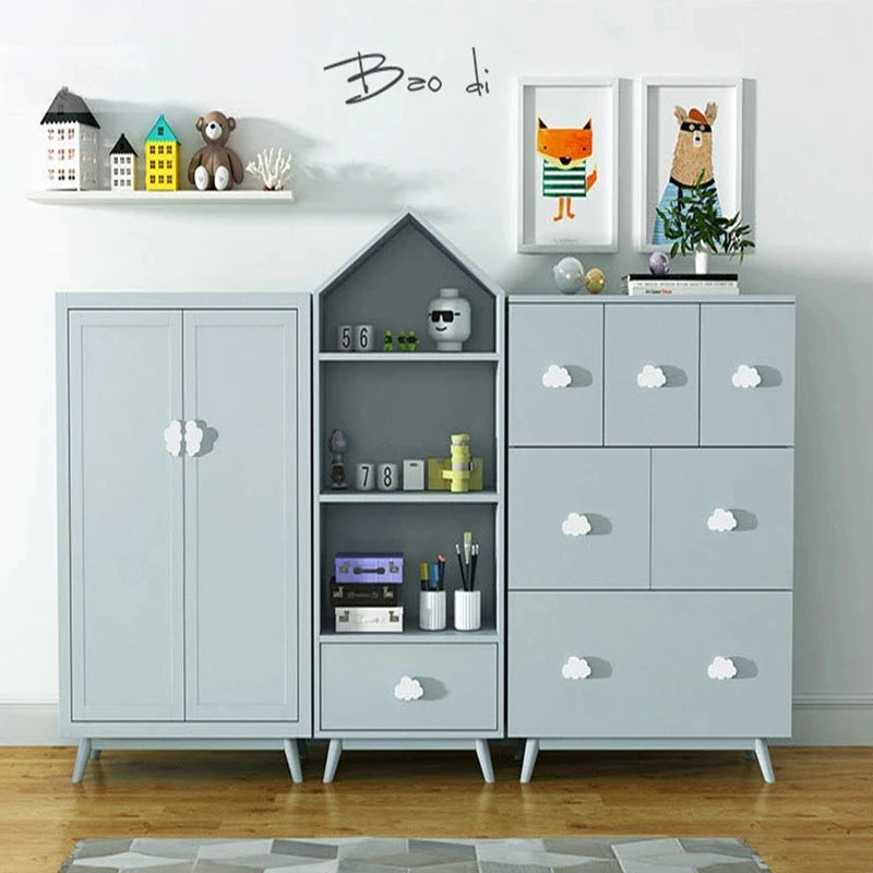 Мягкие резиновые ручки для детской комнаты цветные мебельные в форме Луны звезды